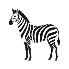 Obraz premium Stylized Zebra Illustration on White Background animal