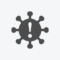 Stop Virus Symbol Black Virus Icon with Red No Sign on White Background