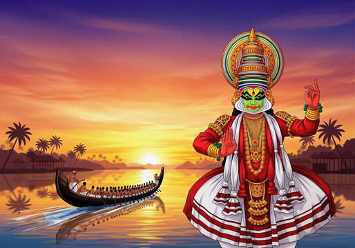 festival of happy onam wallpaper design background.