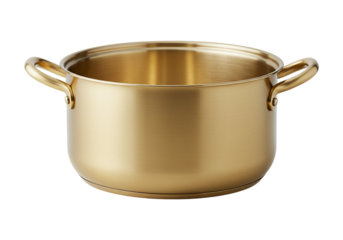 Gold metal cooking pot kitchenware for food preparation