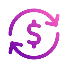 cash flow gradient icon