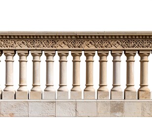 Ornate Stone Balustrade with Isolated.