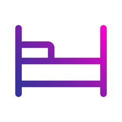 hospital bed gradient icon