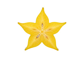 Fototapeta premium Star fruit cross section exotic fruit tropical food nutrition vitamin healthy eating
