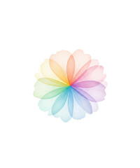 Fototapeta premium Gradient Colorful Flower Wheel