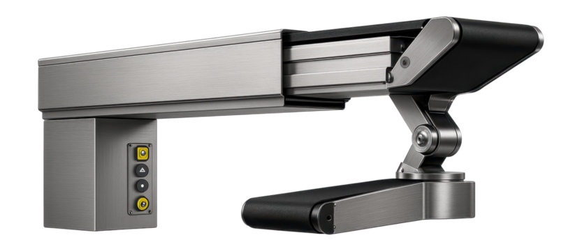 Telescopic conveyor with a pivoting head for delivering parts to different stations in a packaging facility