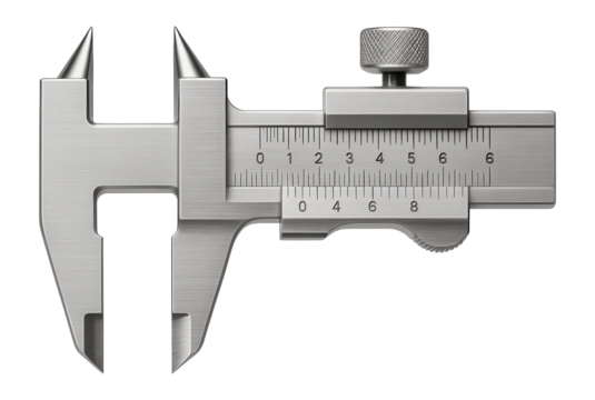 Gear tooth caliper with adjustable anvils and a vernier scale for a gearbox production line
