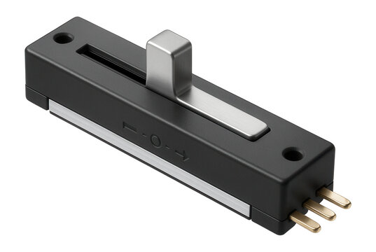 Potentiometric position sensor with a slider mechanism for analog position measurement in a control panel.