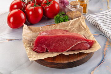 Raw beef meat fillet piece