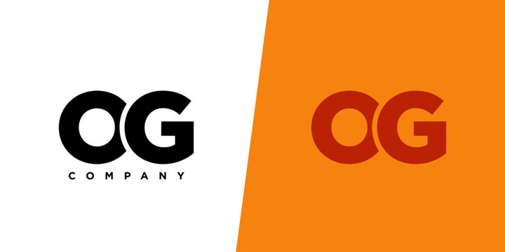Letter O and G, OG logo design template. Minimal monogram initial based logotype.