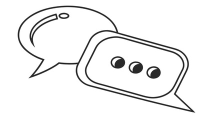 Chat bubble vector graphic for message conversation communication and social media marketing design element