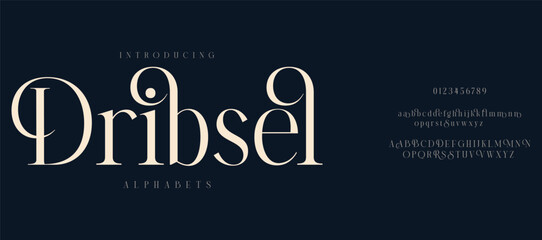 Dribsel minimal creative tech logo alphabet fonts. Typography minimalist urban sans serif digital fashion future creative logos fonts. vector illustration