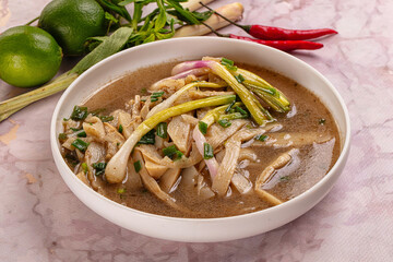 Asian Bamboo shoots traditional soup