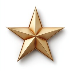 Obraz premium Gold star, 3D, faceted