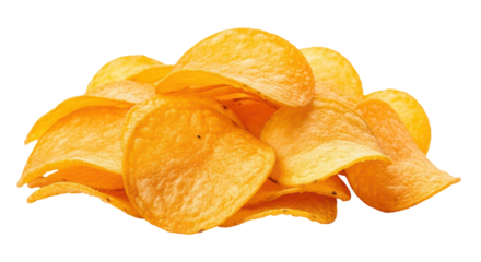 Isolated Stack of Potato Chips