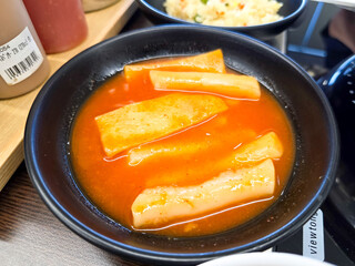 Korean traditional spicy food. Tteokbokki