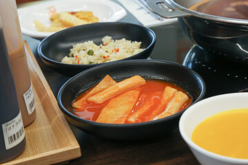 Korean traditional spicy food. Tteokbokki