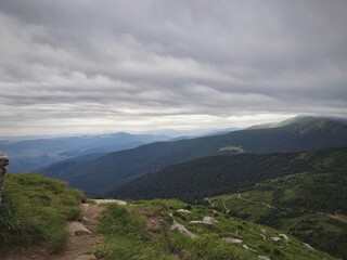 Obraz premium mountain landscape with clouds