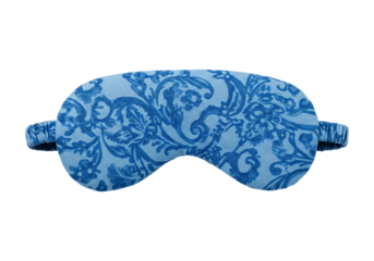 Blue floral pattern sleep mask for relaxation and restful sleep