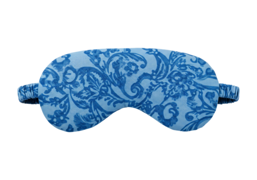 Blue floral pattern sleep mask for relaxation and restful sleep