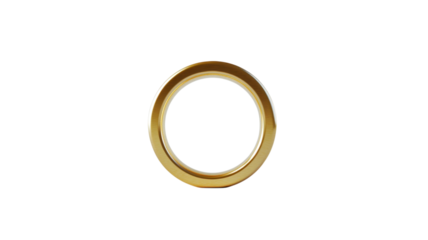 Golden circular frame showcases clean lines suitable for various artworks, enhancing any minimalist decoration style