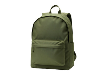 Naklejka premium Minimalist green backpack for travel and school use
