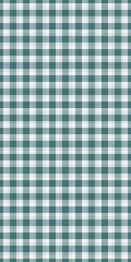 Grungy texture tartan pattern, strip seamless fabric background. Direct vector textile check plaid in white and cyan colors.