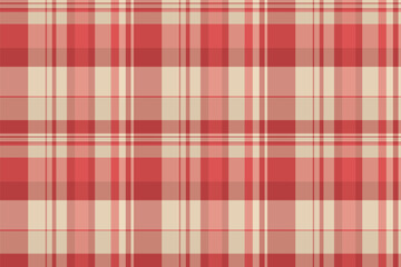 Poster texture seamless background, aesthetic plaid vector tartan. Picture check pattern fabric textile in red and light colors.