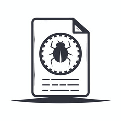 Virus Cell on Papers with Detailed Iconography and Clean Design