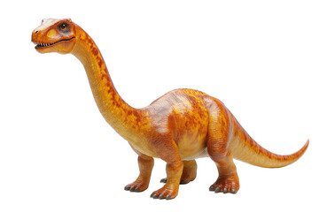 Long-necked dinosaur with vibrant colors stands out, showcasing unique features and charm