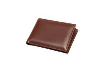 Brown leather wallet for finance and accessories concept