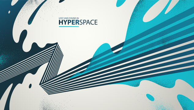 Fluid splash in motion over 3D lines in perspective space vector abstract background, energy blast explosion in chaos, surreal explosion art wallpaper.