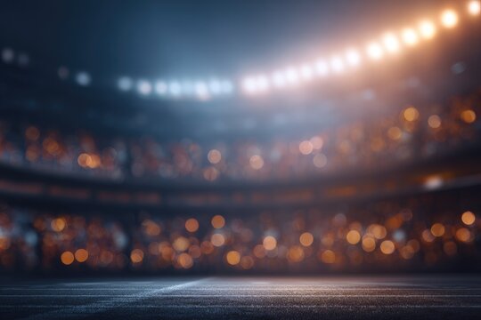Stadium interior, blurred view