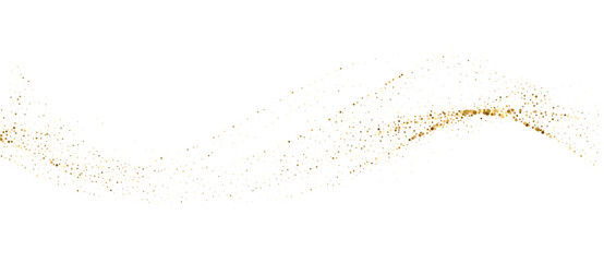 Abstract shiny gold glitter particles design element