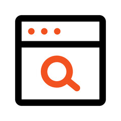 search engine outline color icon