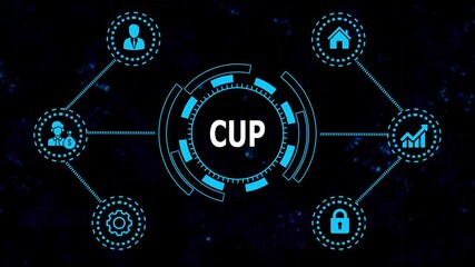 Futuristic Digital Interface Animated H U D Elements for Finance Technology Business Data Visualization Cyber Security Network Connections Global Communication Abstract Background - Powered by Adobe