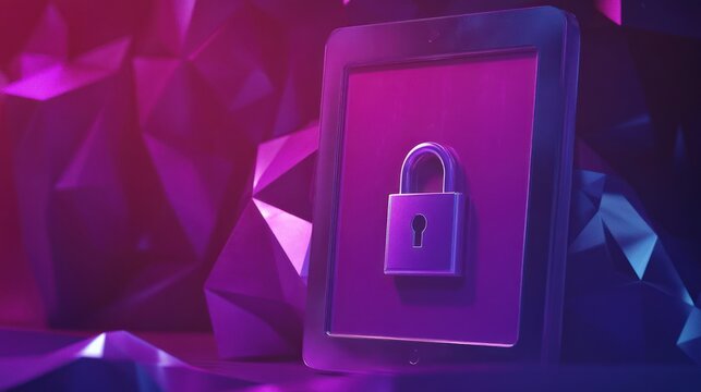 Tablet with Lock Icon - Powered by Adobe