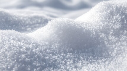 Close-up of fresh, textured snow