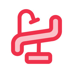dentist chair outline color icon