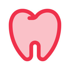 tooth outline color icon