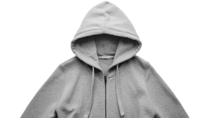 This gray hoodie features a convenient zipper and a comfortable design for everyday activities and casual outings