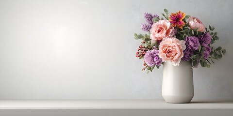 minimalist scene featuring a clean white wall as the backdrop
