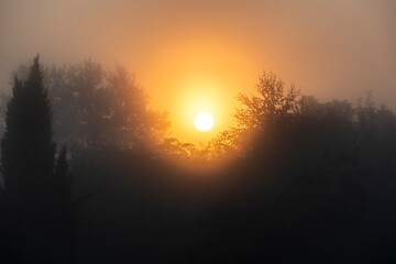 Beautiful sunrise early in the morning