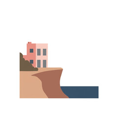 Minimalist Coastal Buildings on Cliff Edge