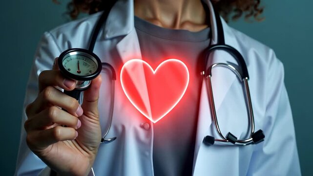 Stethoscope, heart examination, medical diagnosis. Cardiovascular care. Arteries expand with increased flow. Blood pressure decreases stress levels. Pulse monitoring ensures stable health.