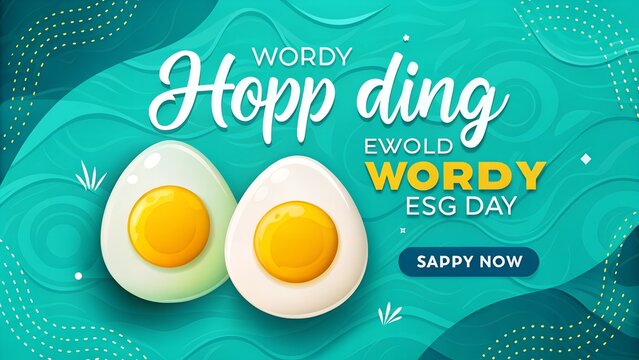 A vibrant easter graphic design featuring decorated eggs, perfect for holiday greetings, posters, and banners with a festive and colorful spring theme - Powered by Adobe