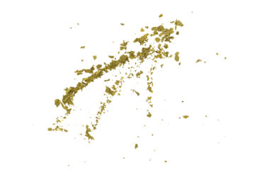 Chopped dried parsley pieces flying, green herb flakes