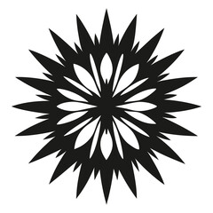 Bloom burst vector clean black silhouette design