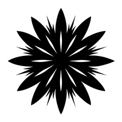 Bloom burst vector clean black silhouette design