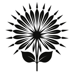 Bloom burst vector clean black silhouette design